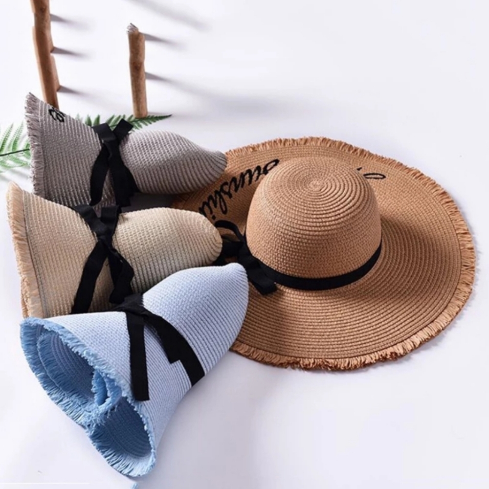 🧡IN STOCK🧡NAVY BLUE Embroidered SunHat - Picture 5 of 5